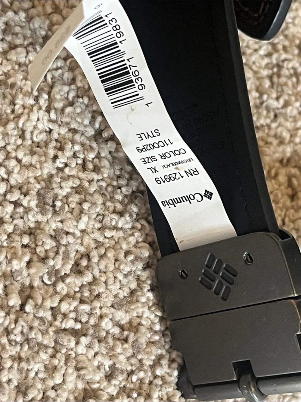 Columbia Men's Brown/Black Reversable Dress Leather Belt NWT 42-44